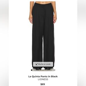 Lioness black linen pants